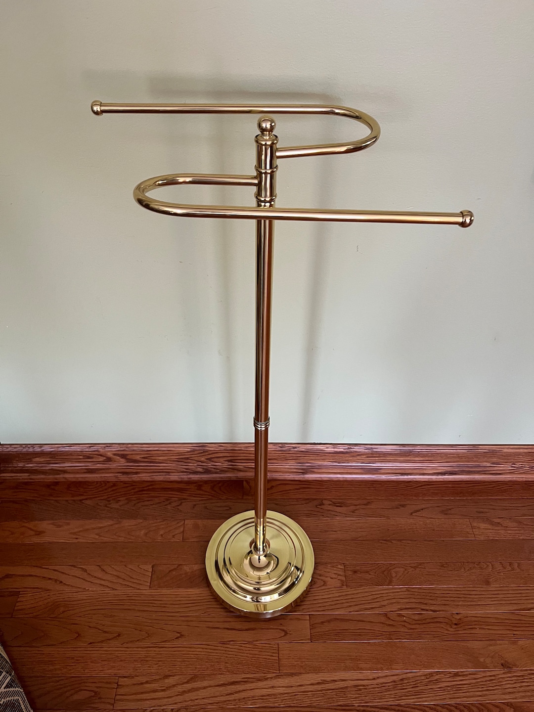 Vintage Gold Towel Holder Floor Stand/ Free Standing Towel Etsy