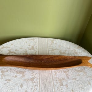 Vintage Philippine Monkey Pod Wood Long Tray/ Dry Snack Wooden Tray/ Long Accimetrical Wooden Tray/Wooden Tray for Nuts