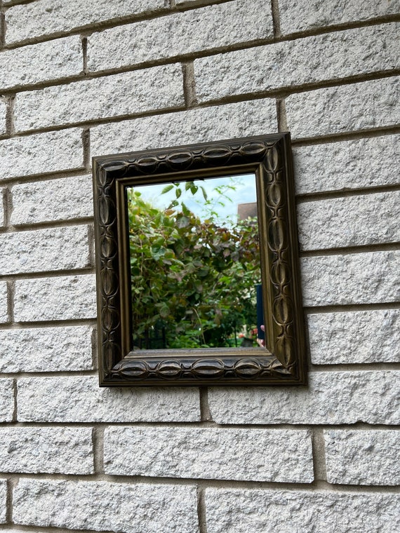 ドイツアンティーク ミラーフレーム 鏡枠 木彫り アートフレーム