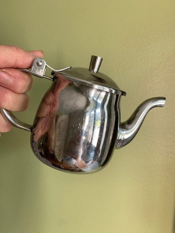 Vintage Small Stainless Steel Teapot / Miniature Tea Kettle Etsy