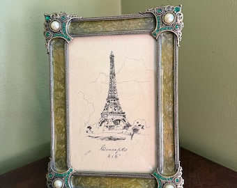 Ralph Lauren Photo Frame ~ Silver Metal Chrome 5 X 7 Picture Frame