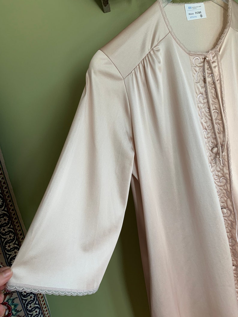 Vintage JC Penny Misses Robe Sz M/ Retro Nylon House Robe Etsy