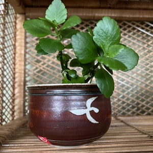 MCM DANSK Glazed Pottery Bowl /Mid Century Dansk kunsthåndværk Lava Pottery Planter/ Denmark Pottery Succulent Planter Bowl