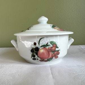 Vintage Apilco France Porcelain Lidded Tureen/ Serving Dish with Lid