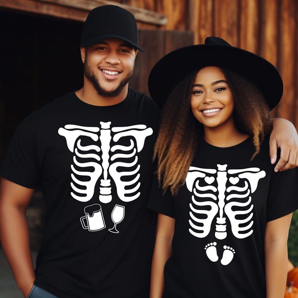 Halloween Pregnancy Announcement Shirt Couple Dad Mom/Halloween T Shirt Schwanger