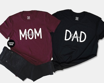 Custom Mom and Dad Shirts: Expecting Parents Gift, Matching Family Outfits