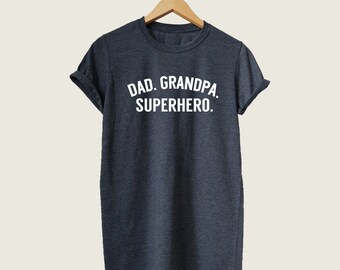 Grandpa Gift, Grandpa Dad Superhero Shirt, Present for Grandfather, Gift Ideas for Grandpa, Fathers Day Gifts Grandpa, Cool Grandpa Tshirt