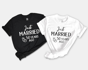 Camiseta de 50º aniversário: Recém-casados há 50 anos - Presente para casais