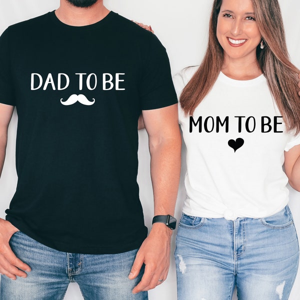 T-Shirt Papa Mama zu Schwangerschaft, Schwangerschaft Verkunden Papa Mama, Babyparty Baby Ankündigung an Ehemann Frau Paar Geschenk, niedliche Umstandsmode