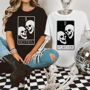 Chemise assortie Besties, cadeau meilleurs amis, Besties pour toujours, t-shirt assorti Halloween Boo Bestie, t-shirt pour couple amitié faveurs de la fête des amis