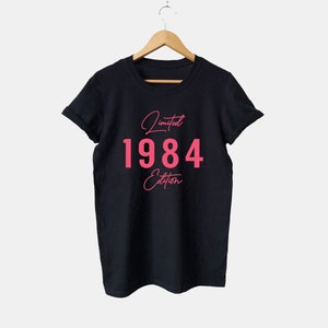 40th Birthday Shirt, 1984 Limited Edition TShirt, 40 Birthday Gifts for Her, Pink 1984 Graphic Tee für Frauen Bild 3