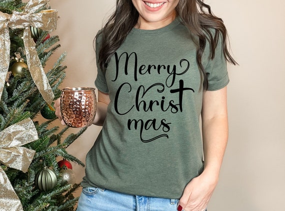 Merry Christmas Women T Shirt Jesus Christ Cross Merry Christmas Women T Shirt Jesus Christ Cross