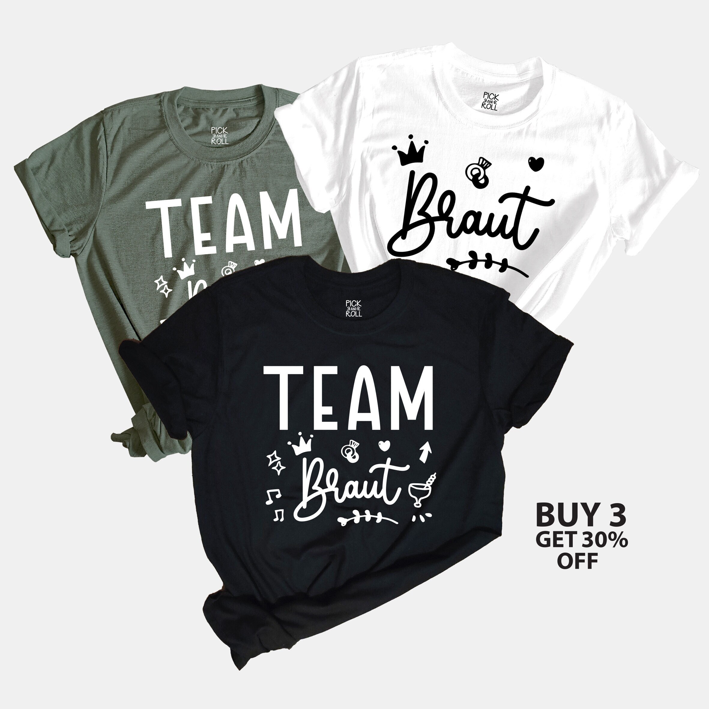 Team Braut JGA Shirt Bachelorette Party 