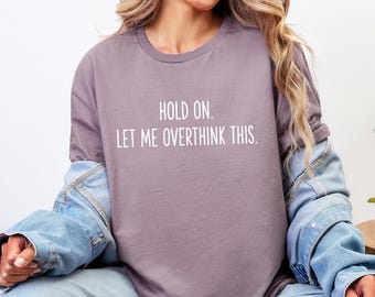 Camiseta gráfica divertida: camiseta para mujer con frase, mezcla de algodón suave