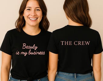 Camiseta personalizada con texto en oro rosa. Pedido al por mayor de camisetas personalizadas. Tienda en Europa.
