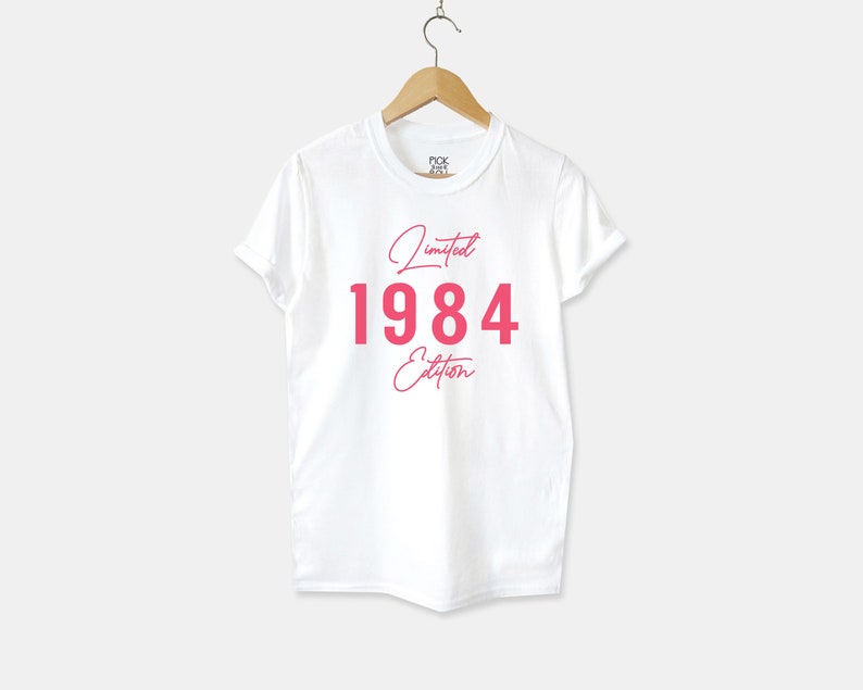 40th Birthday Shirt, 1984 Limited Edition TShirt, 40 Birthday Gifts for Her, Pink 1984 Graphic Tee für Frauen Bild 4