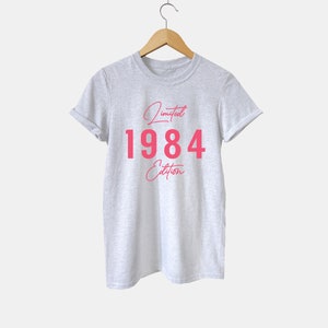 40th Birthday Shirt, 1984 Limited Edition TShirt, 40 Birthday Gifts for Her, Pink 1984 Graphic Tee für Frauen Bild 2