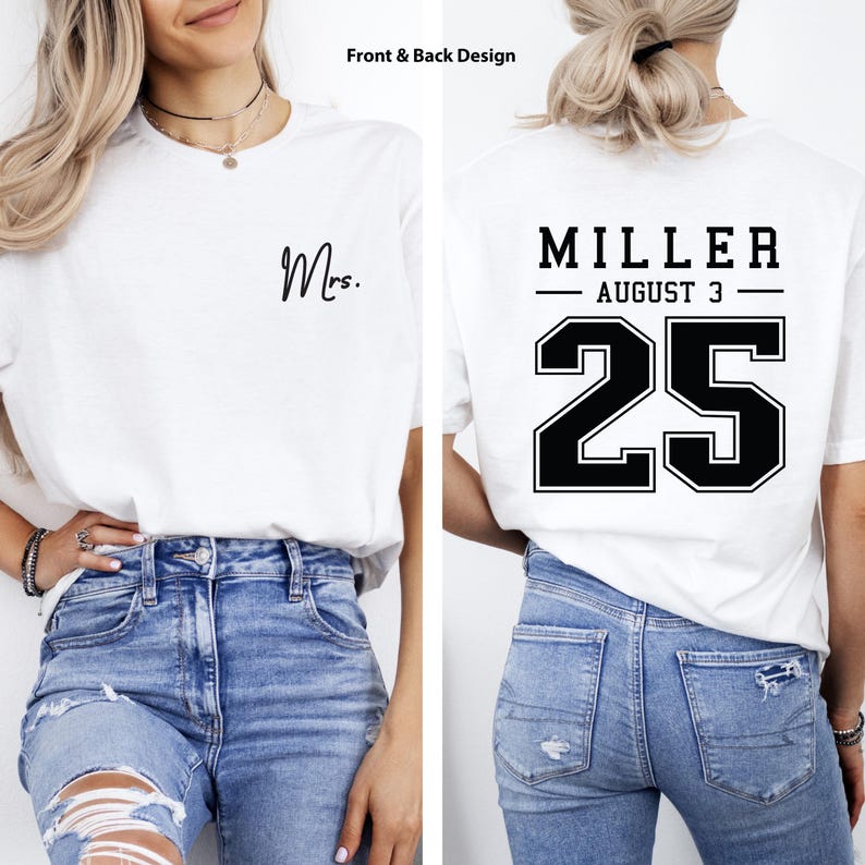 Personalized Wedding Anniversary Shirts: Custom Couple Matching Tees image 4