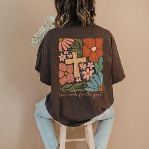 Boho Christian T-Shirt God Works for Good, Faith Shirt Women, Religious Graphic Tee, Christian Apparel, Bible Verse Shirt, Spiritual Gift