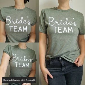 Junggesellinnen-Party-Shirts, Team-T-Shirt der Braut, Team Bride Squad Tribe Junggesellinnen-Party-T-Shirt, Brautjungfern-Antragsgeschenke, Hochzeit Bild 5