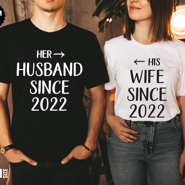 Couples Anniversary Shirts, Wedding Anniversary Gift for Him Her Couple Husband Wife, One First 15th 20th 30th 50th Anniversary Tshirt Gifts