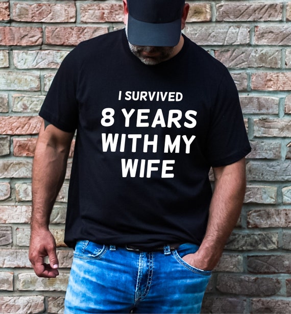 Mens 8th Wedding Anniversary T-Shirt Gift For Him Mens 8th Wedding Anniversary T-Shirt Gift For Him