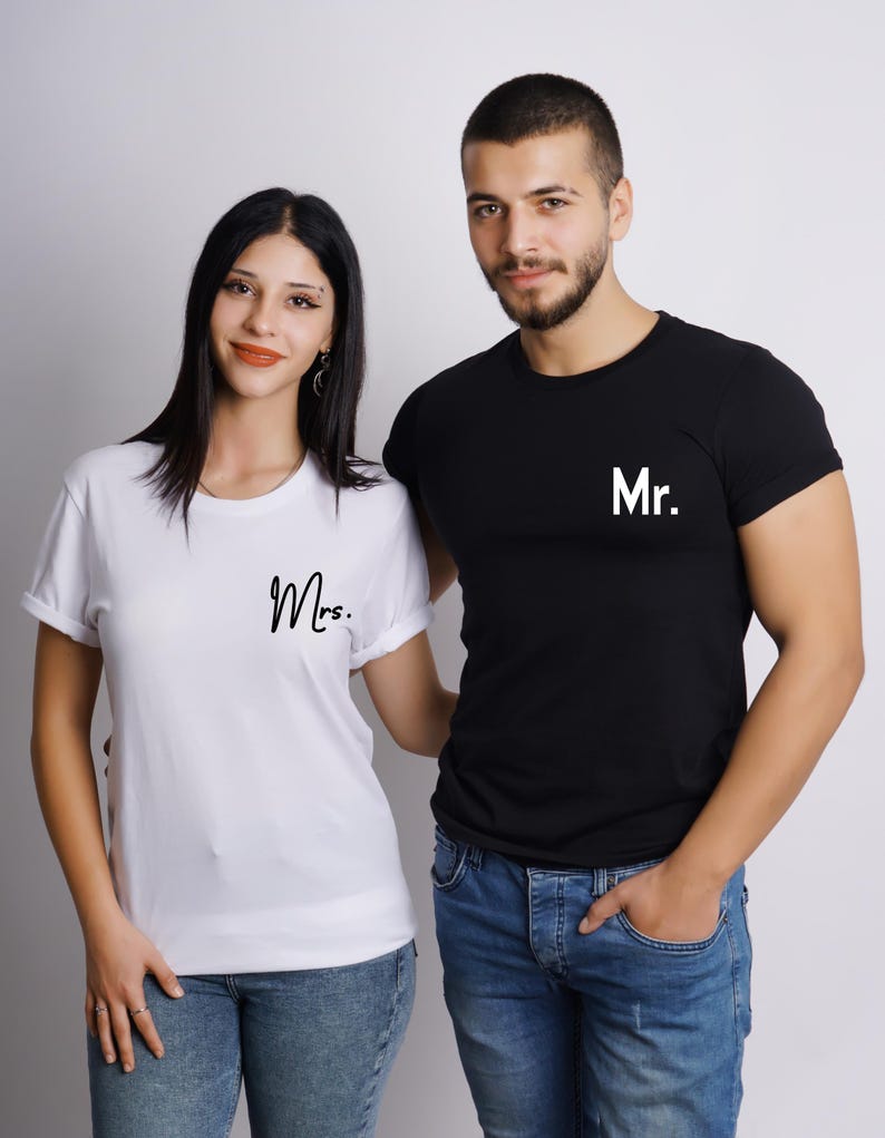 Personalized Wedding Anniversary Shirts: Custom Couple Matching Tees image 2