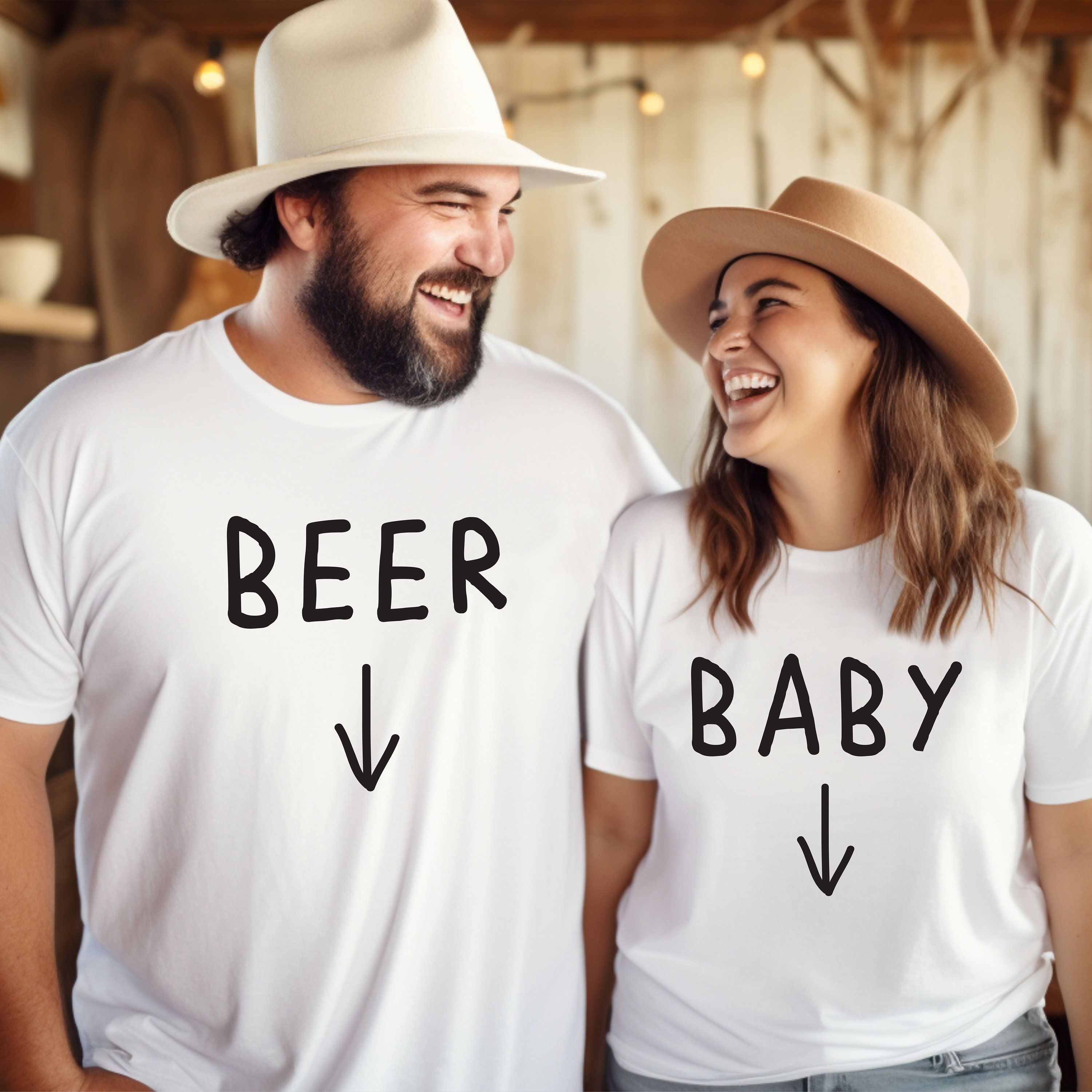 Tshirt annuncio gravidanza al marito Schwangerschaft divertenti vestiti premaman per servizio fotografico regalo per futuri genitori maglietta baby beer Etsy Italia