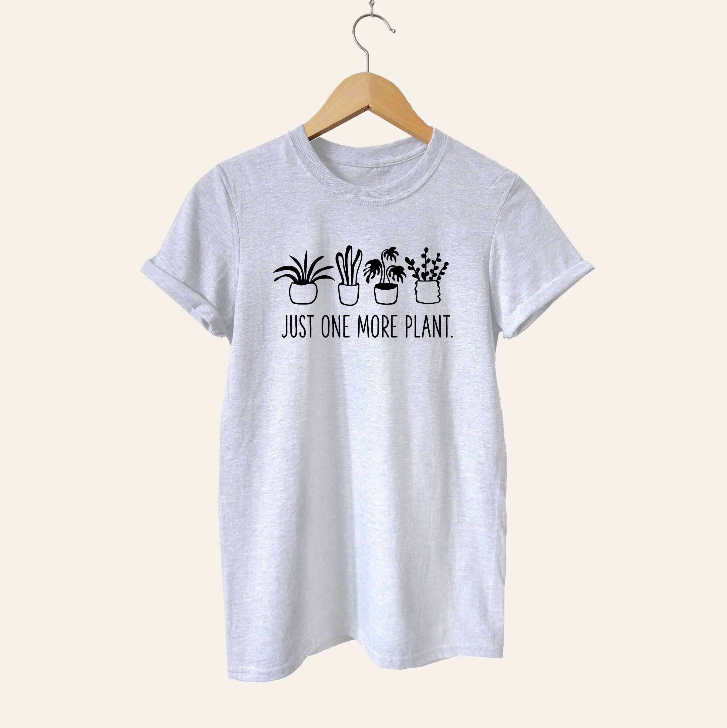 Discover Plant Shirt for Plantaholic with Quote Just One More Plant, Flower T Shirt, Gardening Gift for Her, Plant Lady Mom Slogan Graphic Tee