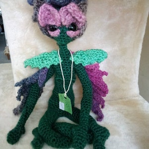 Rose pixie,  crochet ,Amigurumi, handmade to order garden pixies