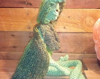 Leaf  fairy, pixie crochet ,Amigurumi, handmade to order garden pixies