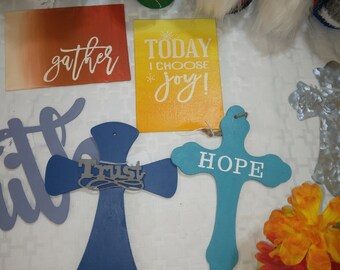 Wood Cross hand painted varieties order any thing special Amazing Grace 8" inch wood cross, faith cross, religious cross, christian