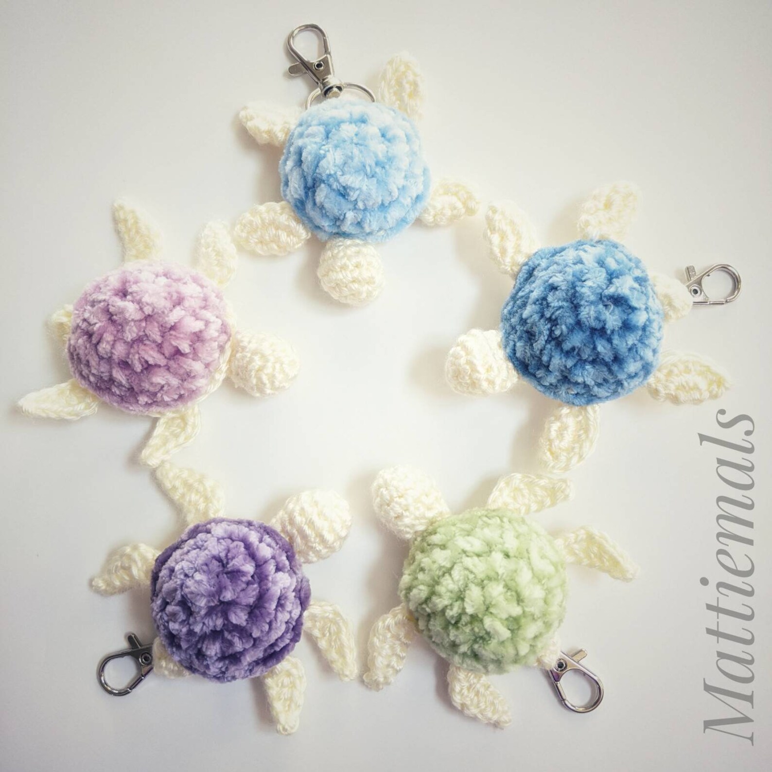 Crochet Sea Turtle Keychain or Zipperpull Amigurumi Turtle | Etsy