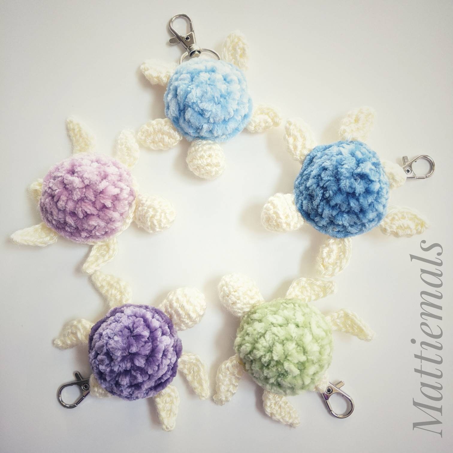 Crochet Sea Turtle Keychain or Zipperpull Amigurumi Turtle Etsy