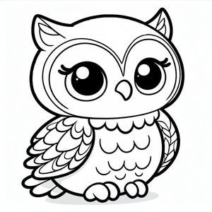 Uil met SVG babyuil omtrek Cricut silhouet gesneden bestand babyuil schattig bos dier vinyl lasergravure