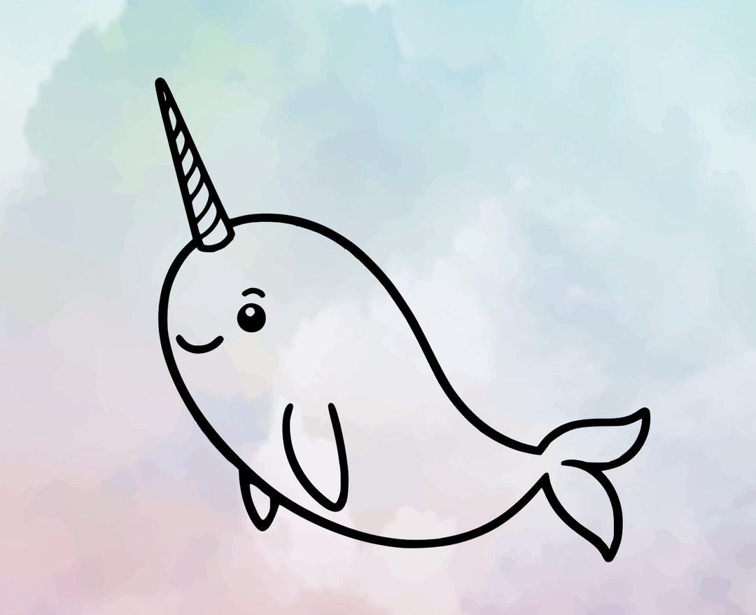 Cute Narwhal SVG, Unicorn Whale, Baby Shower, Cricut, Cut File, Cute ...