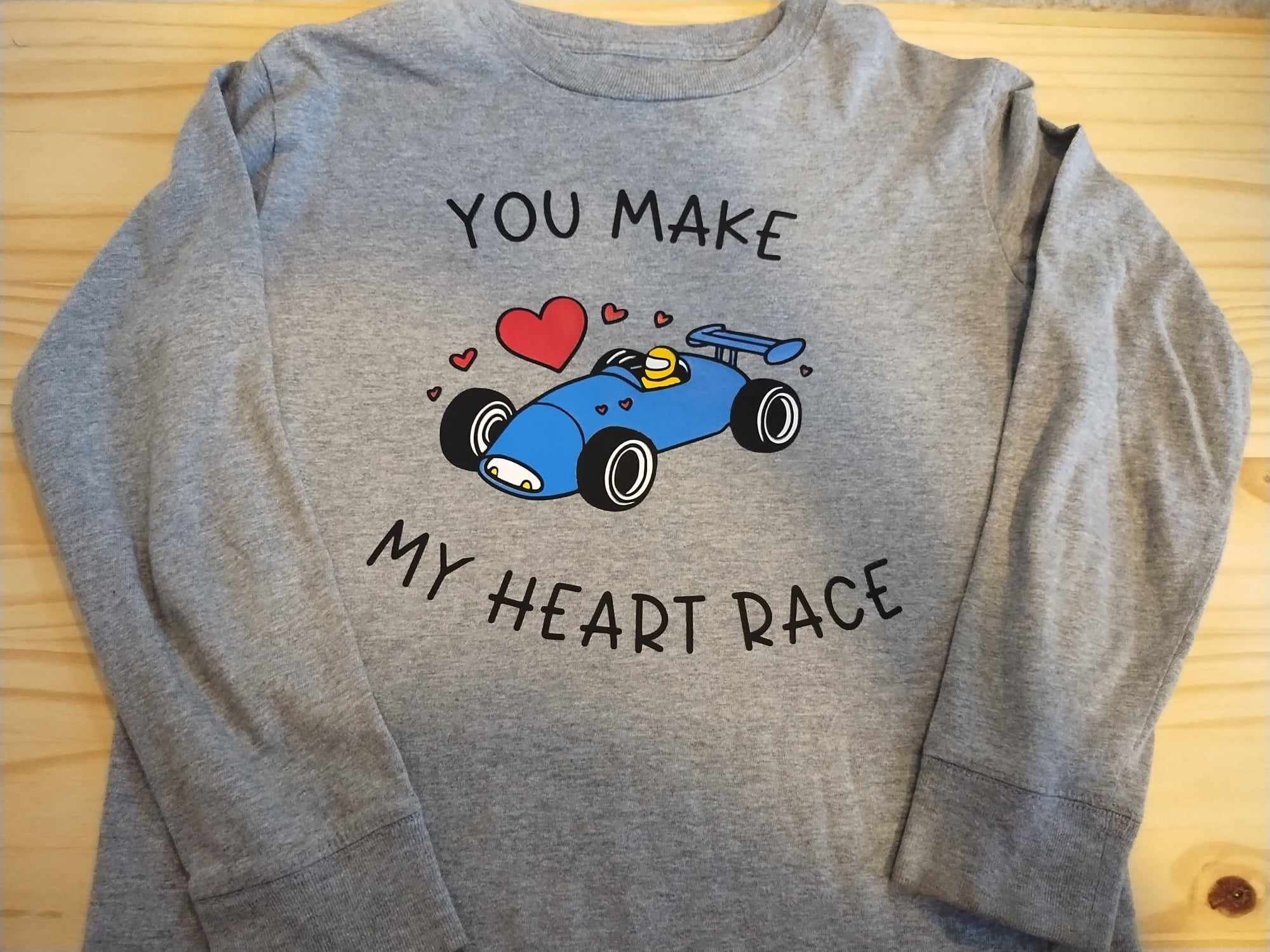 Race Car With Heart SVG Race Car Outline Cricut Silhouette Cut File