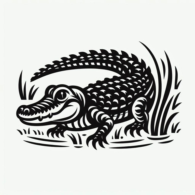 Alligator Crocodile Vector Image SVG Files Cricut Silhouette Cut File ...