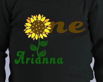 Sunflower Birthday Outfit, Fall 1st Birthday Girl, Sunflower 1st Birthday Outfit Girl, Personalized First Birthday, 1st Birthday Gift Girl