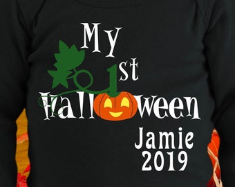 My 1st Halloween, Baby’s 1st Halloween, First Halloween, Baby Bodysuit, 1st Halloween Gift Baby, Customized Halloween, Baby Halloween Shirt
