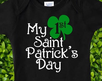 My 1st St. Patrick’s Day, Baby’s St Patrick’s Day, First St. Patrick’s Baby Bodysuit, 1st St Patrick’s Day, First St Patrick’s Day, Bodysuit