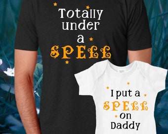 Daddy Daughter Halloween, Matching Daddy Daughter Shirts, I Put a Spell on Daddy, Halloween, Halloween, Father Daughter, Dad and Daughter