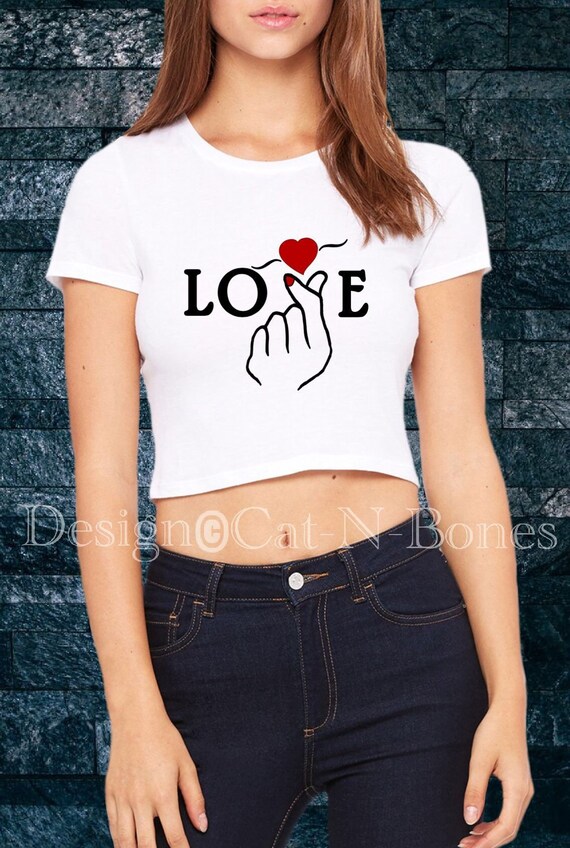 Korean Finger Heart Finger Heart Shirt 