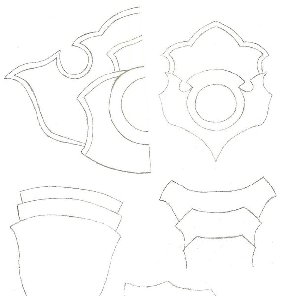 Terra shoulder and arm armor pattern