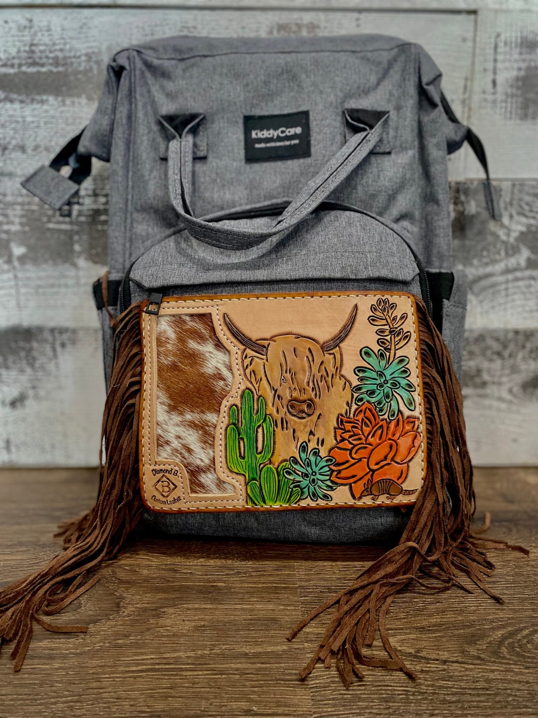 Custom Tooled Leather Diaper Bag Etsy