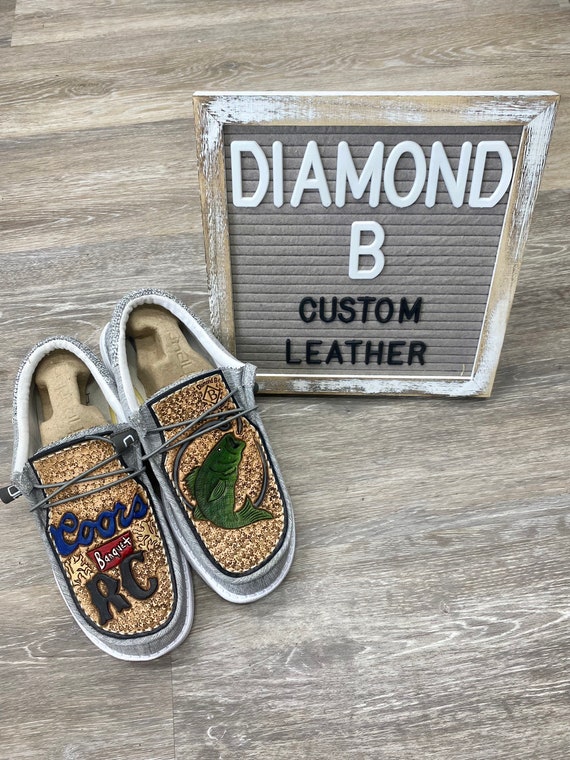 Mens Tooled Leather Hey Dudes - Etsy 日本
