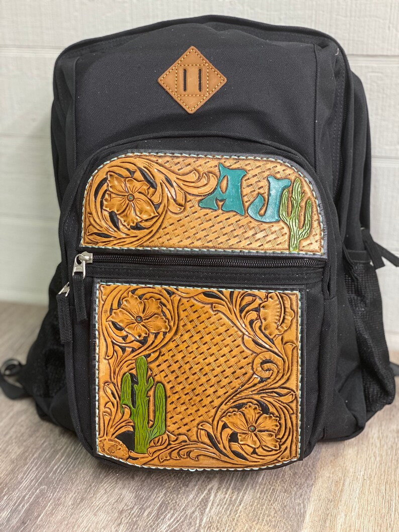 Custom Tooled Leather Backpack/diaper Bag Etsy
