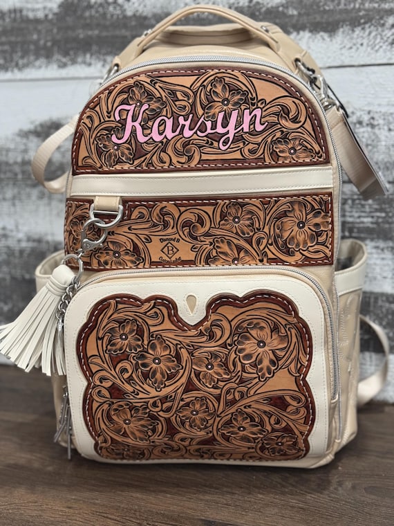 Custom Tooled Leather Itzy Ritzy Diaper Bag - Etsy