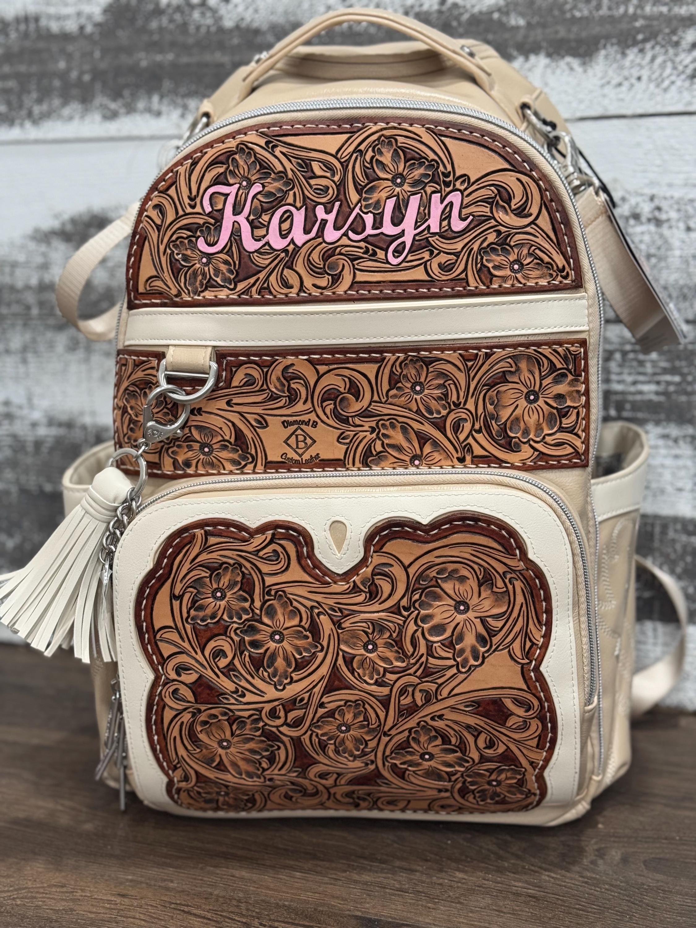Custom Tooled Leather Itzy Ritzy Diaper Bag - Etsy
