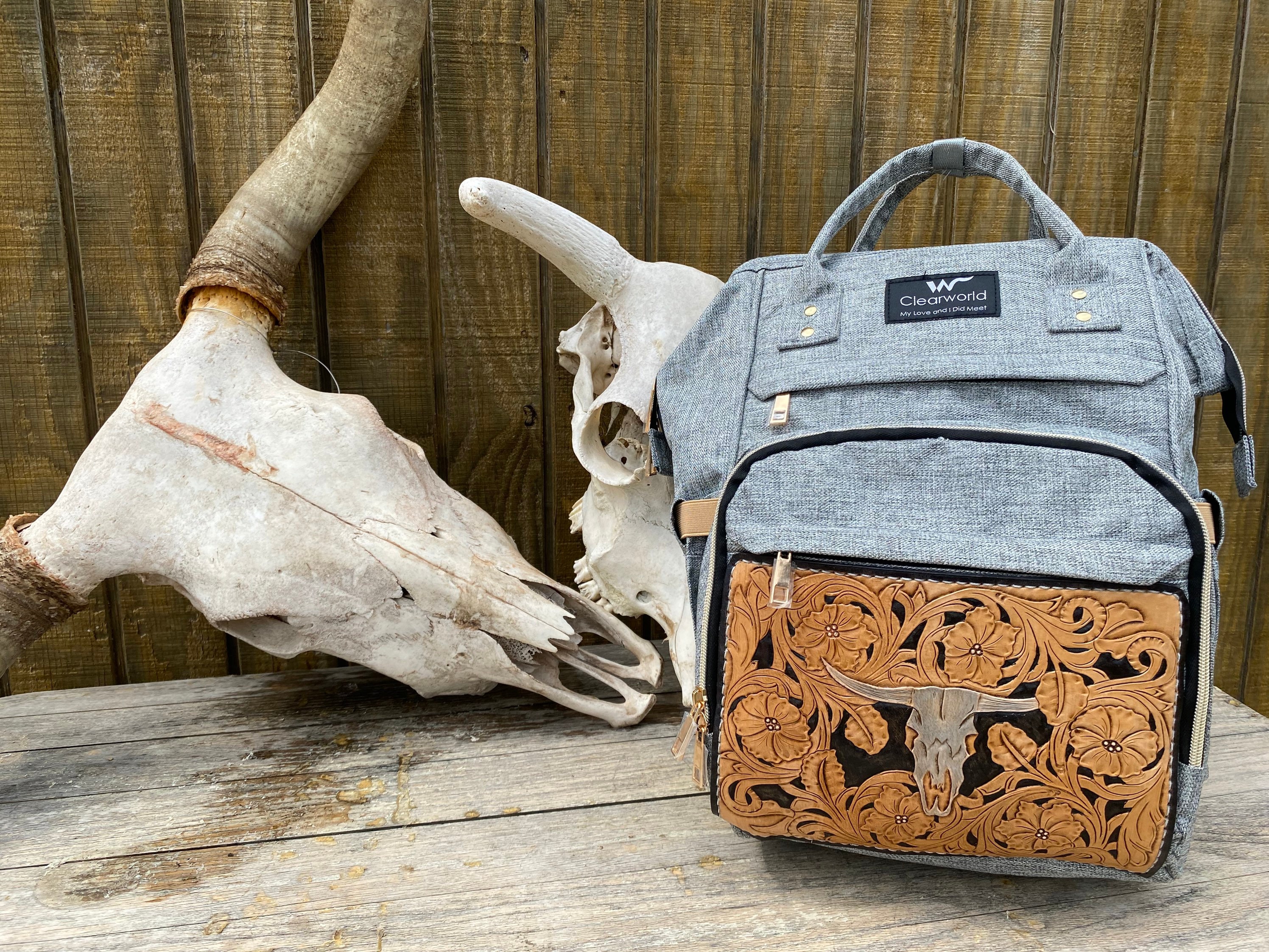 Custom Tooled Leather Backpack\/Diaper Bag | Etsy